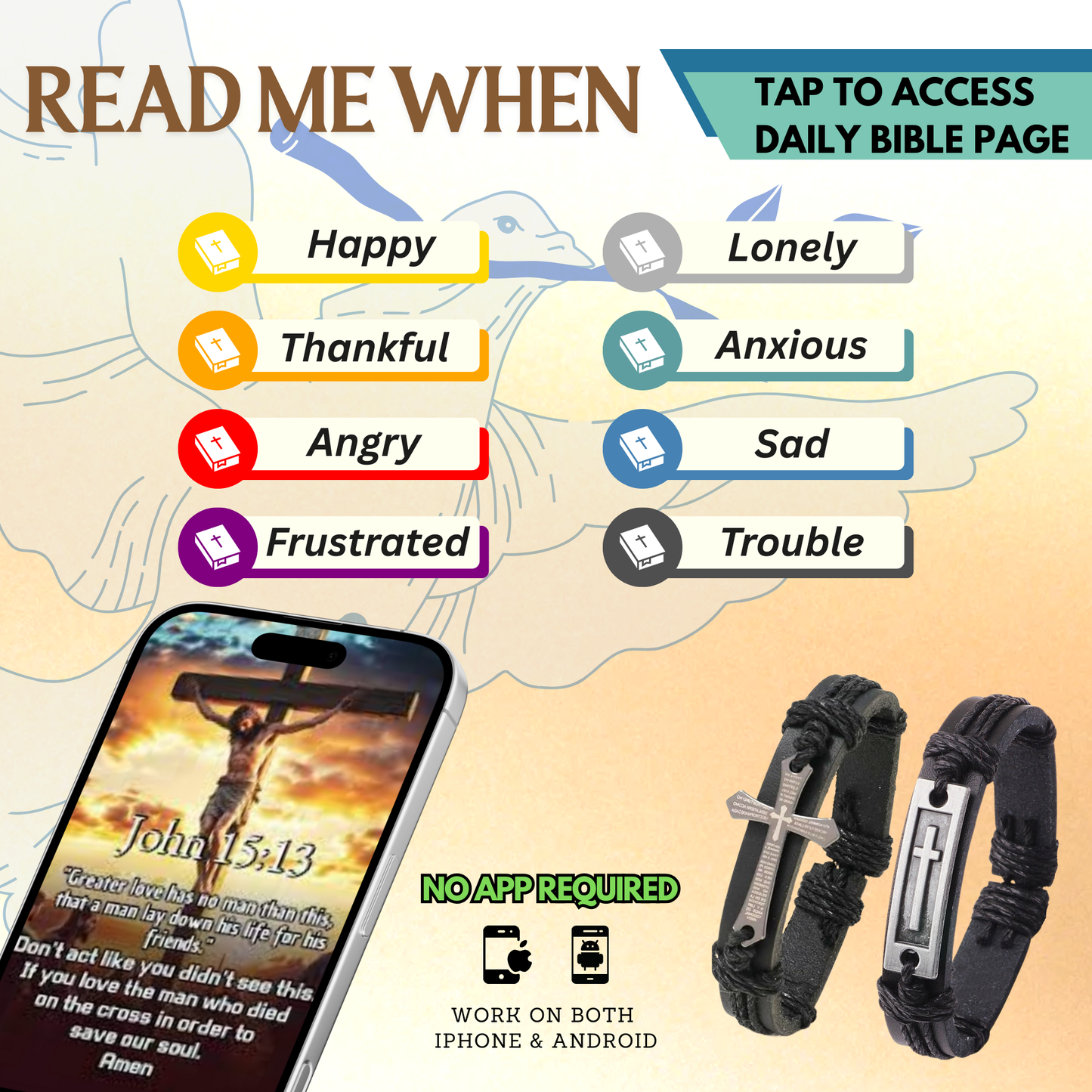 NFC Bible verse Bracelets Religious
