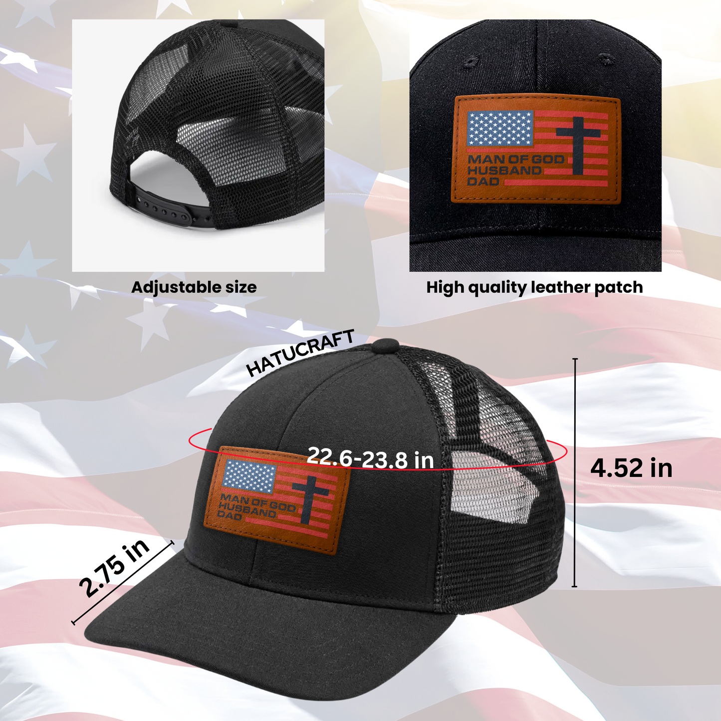 Man of God, Husband, Dad β Christian Trucker Hat