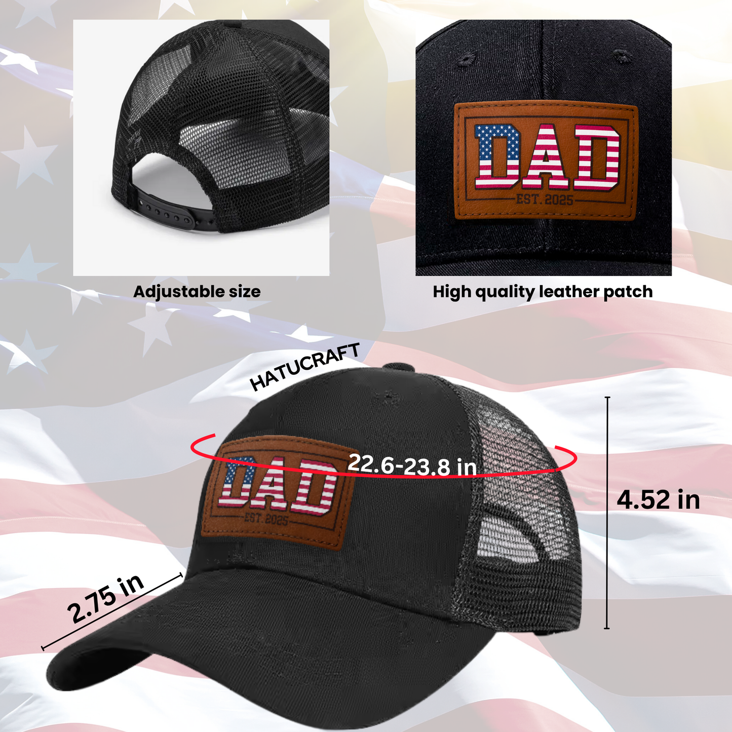 Dad Est 2025 Trucker Hat