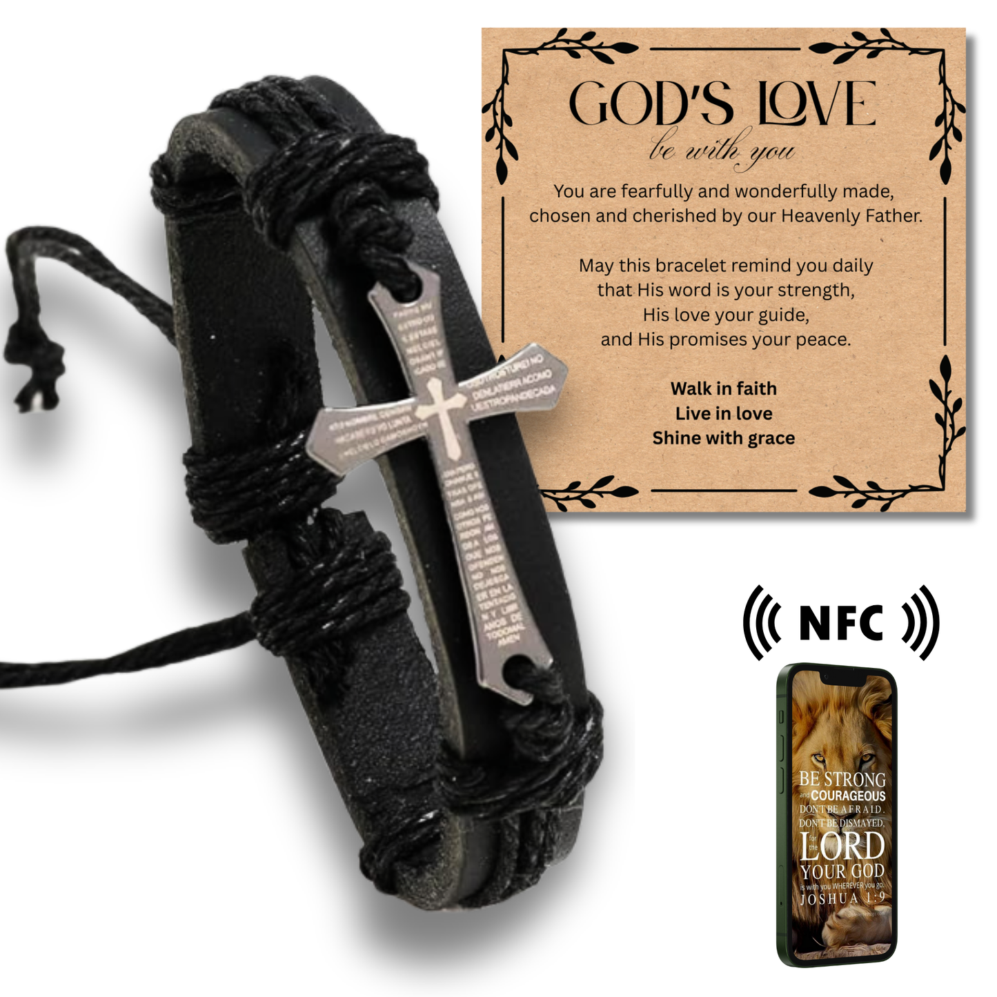 NFC Bible verse Bracelets Religious