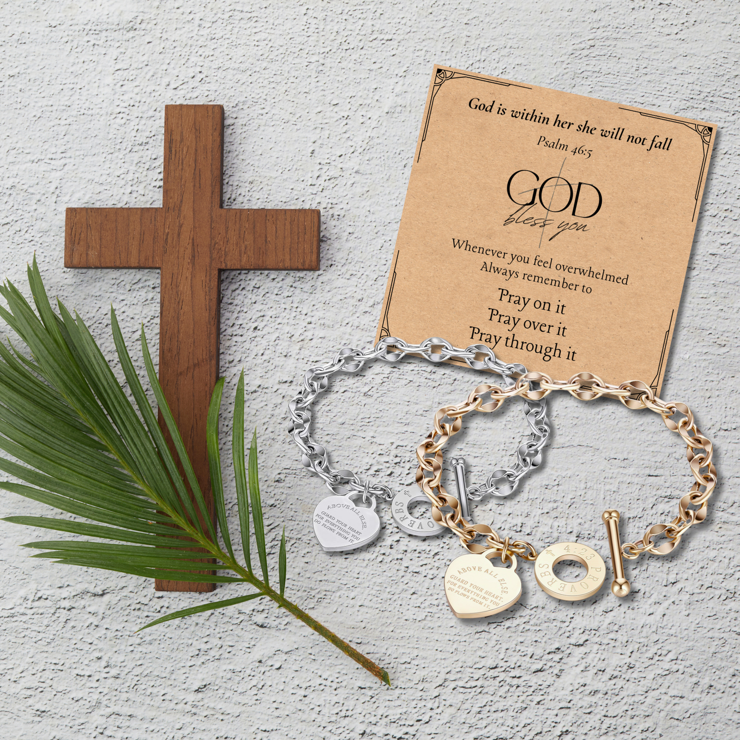 Stainless bible verse bracelet