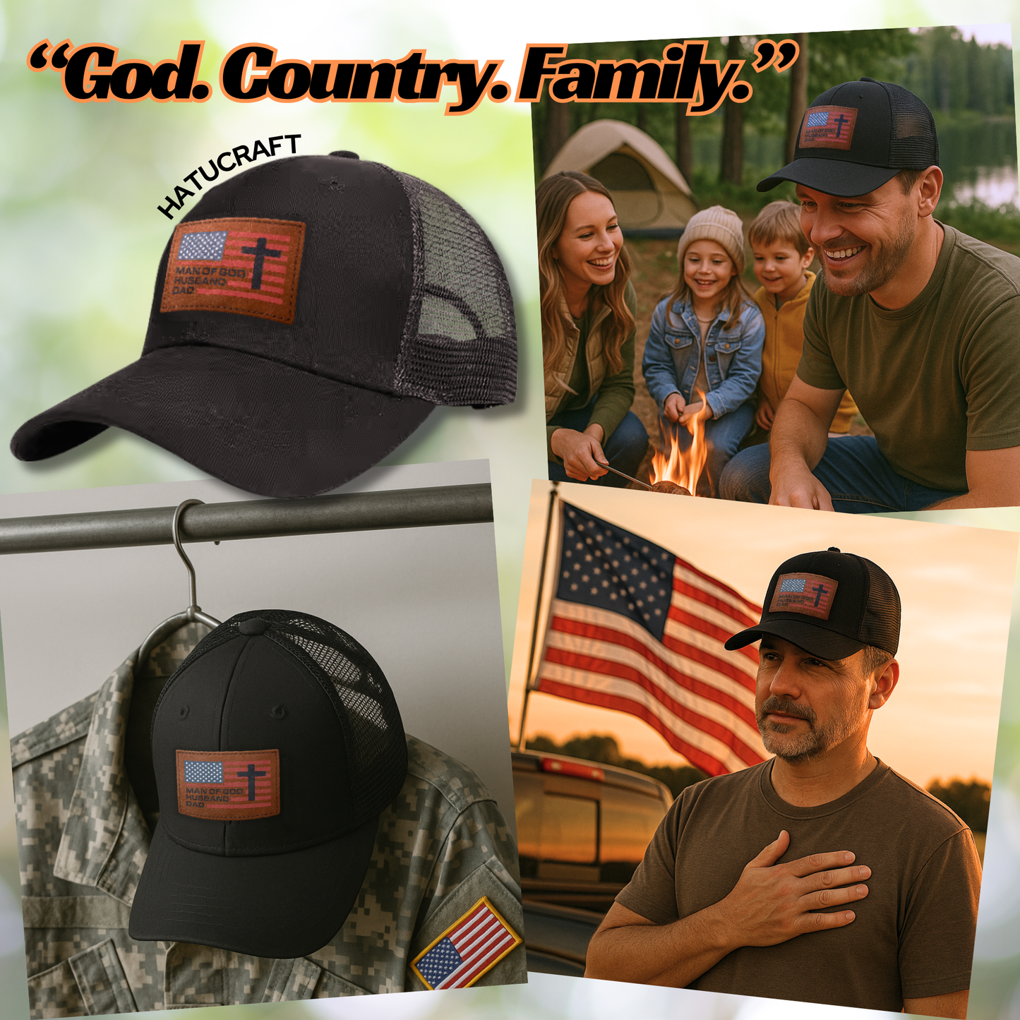 Man of God, Husband, Dad β Christian Trucker Hat